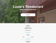 Tablet Screenshot of louiesrestaurantwaukegan.com